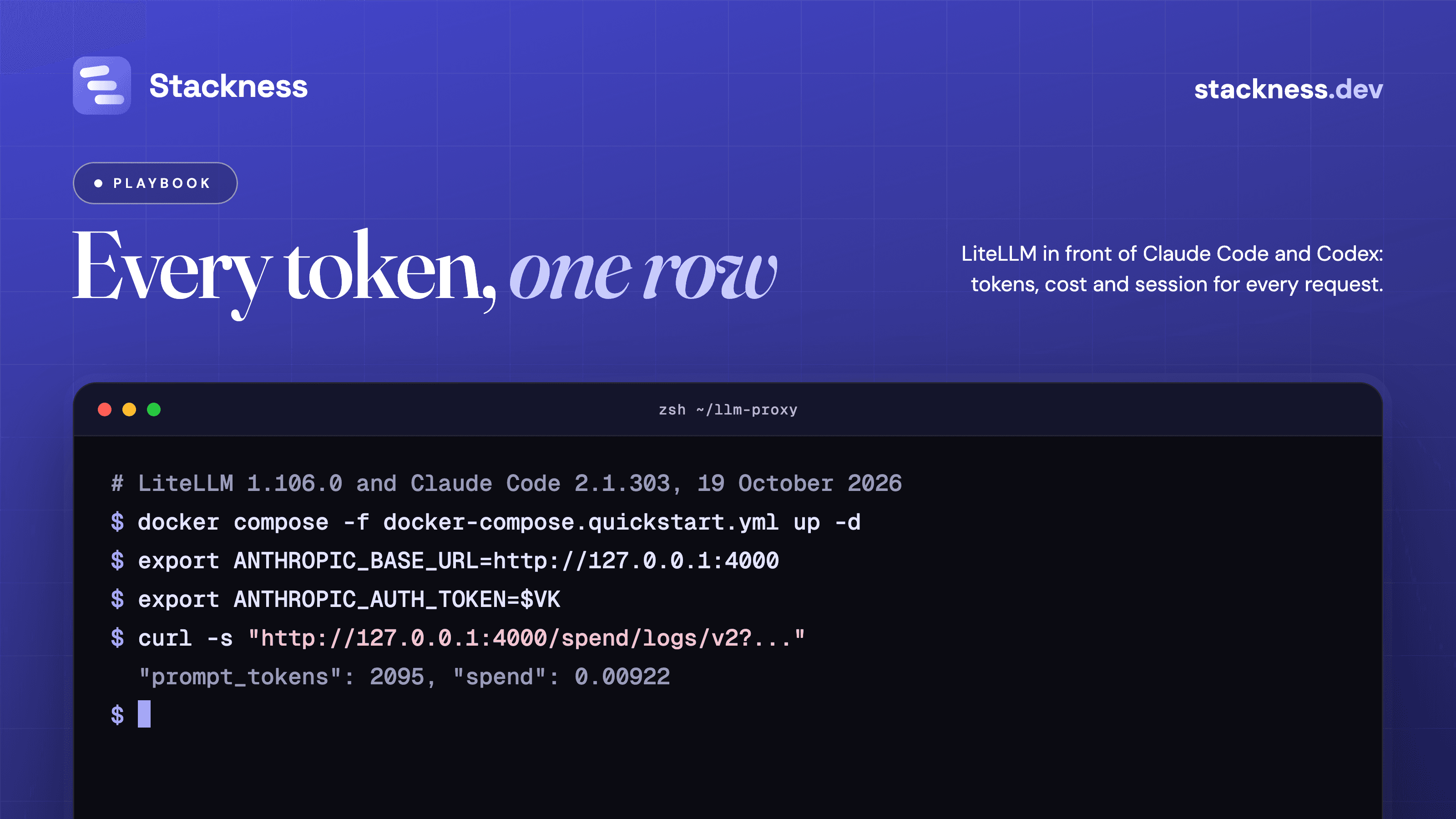Run your own LLM proxy to track token usage: LiteLLM in front of Claude Code and Codex